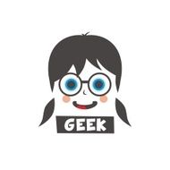 geek girl cartoon N20