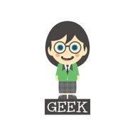 geek girl cartoon N22