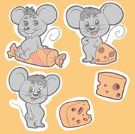 Set of vector elements (mouses)