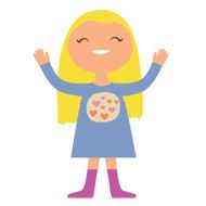 Cute little girl character