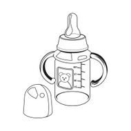 Bottle feeding babies Icon Vector illustration N2