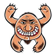 Angry cartoon monster vector illustration N2