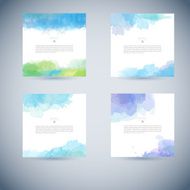 Set of vector watercolor template N36