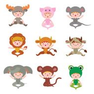 Baby animals Characters set