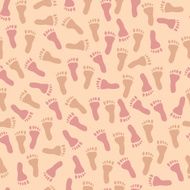 Seamless pattern with colorful footprints