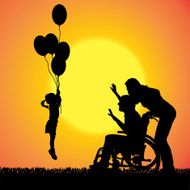 Vector silhouette of family N383