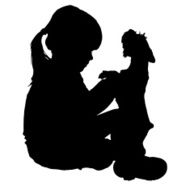 Vector silhouette of child N57