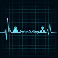 creative happy parents day background vector