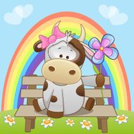 Cow with flower N2