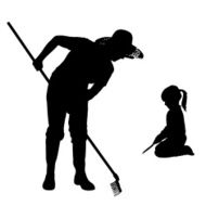 Vector silhouette of the woman N8