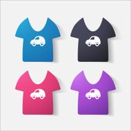 Paper clipped sticker Children&#039;s T-shirt N5
