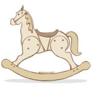Wooden rocking horse N2