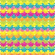 Bright coloured set of decorative flowers