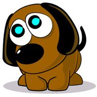 Shy Puppy Cartoon
