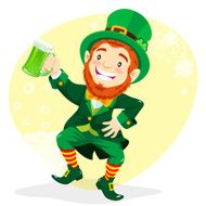 Leprechaun With Green Beer