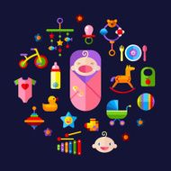 Baby icons set N18