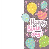 Happy Birthday card background with balloons N4