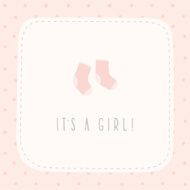 It&#039;s a girl greeting birthday card