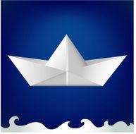 Paper toy-ship