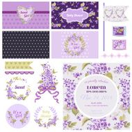 Scrapbook Design Elements - Baby Shower Flower Theme N5