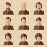 flat avatar vector people