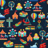 Amusement park seamless pattern N2