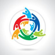 Concept of community workers unity social networking icon image N6