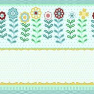 Cute seamless pattern with flowers For a child