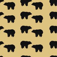 Seamless vector pattern with bears