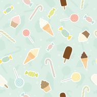 Sweet candy cupcake lollopop ice cream pattern