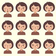 cartoon vector face emotion
