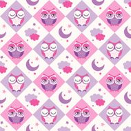 seamless cartoon birds pattern background N2