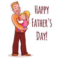 Father holding daughter in his arms