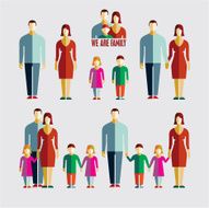 People flat icons Family