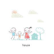 Family and home Illustration