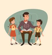 Retro family background