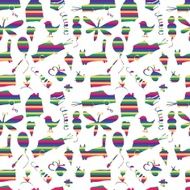 Seamless pattern drawn in a childlike style Vector illustration N7