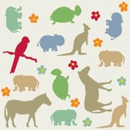 Seamless animal pattern for kids N2