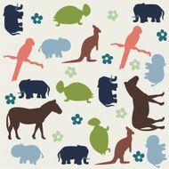 Seamless animal pattern for kids N5