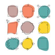 Set of simple funny black frame N7