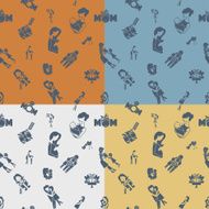 Mothers Day Seamless Pattern N37