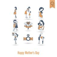 Happy Mothers Day Icons N543