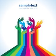 colorful up hands N4