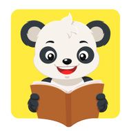 Little Panda Bear Reading A Brown Book