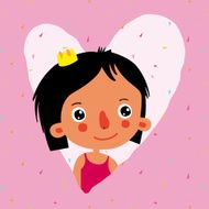 Girl Princess Greeting card Illustration