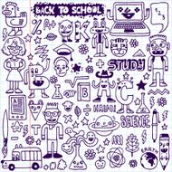 Back to school doodle set Vector illustration Hand drawn N2