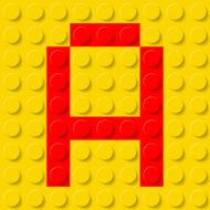 Letter A in construction kit