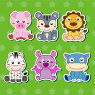 Cute animal stickers N9
