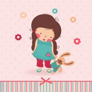 girl with a toy