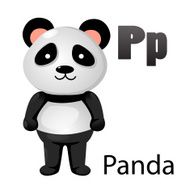 Alphabet P with Panda